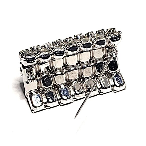 Vintage rhinestone bar brooch - Picture 3 of 9